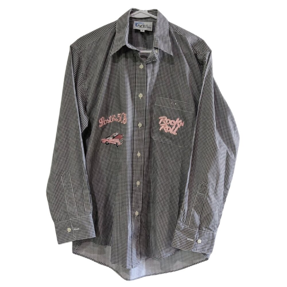 Las Olas Women's Elvis Themed Pink Cadillac "Lost in the 50's" Shirt, Small